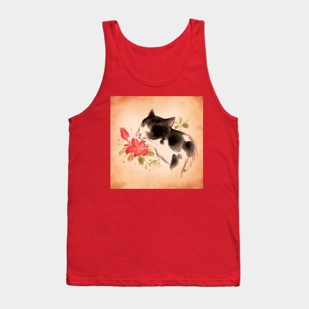 Cat smell rose Tank Top by juliewu